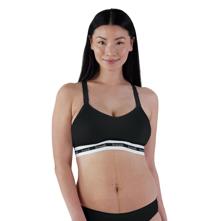 Bravado Designs Soutien-gorge pompant et d’allaitement Original, Noir, Grande