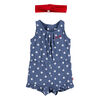 Levis Romper with Headband - Blue, 12 months