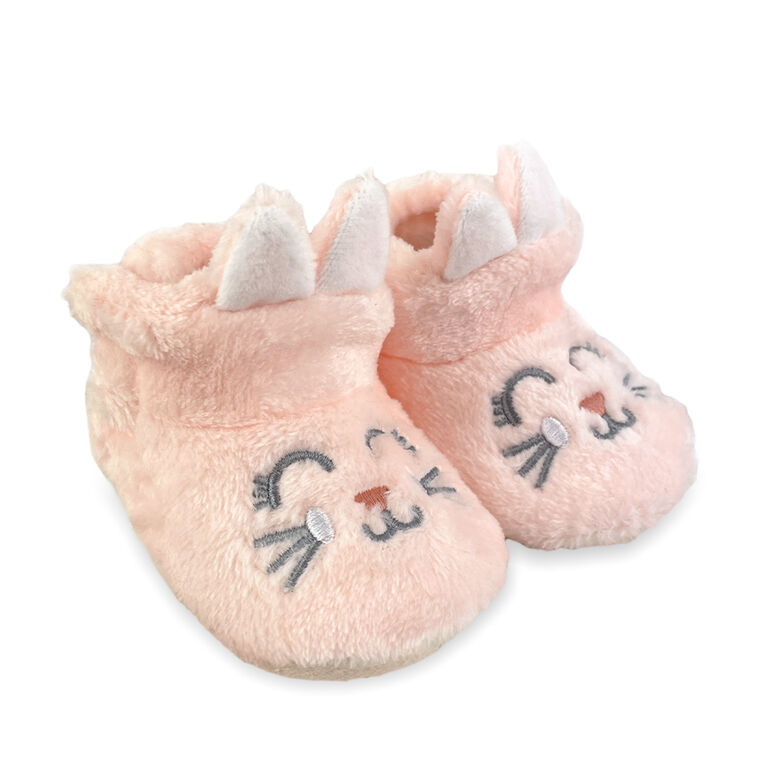 Chloe + Ethan - Infant's Booties, Pink Kitty, 6-12M