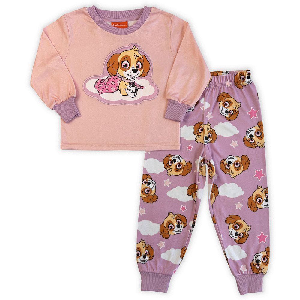 Paw Patrol 2 Piece Pajama Set Pink Purple 3T