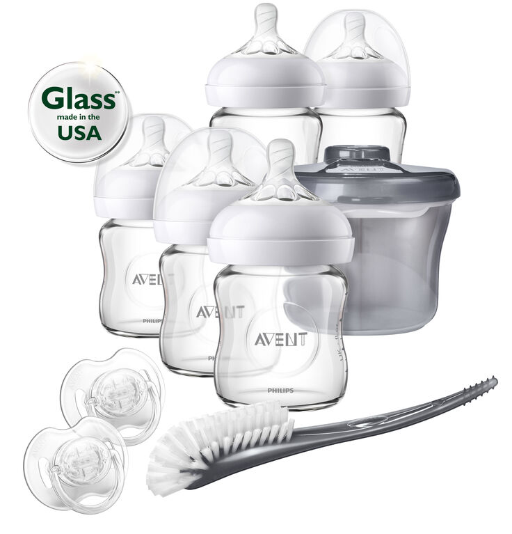 Philips Avent Kit biberons avec valve AirFree pour nouveau-né – 4 biberons  à Réponse Naturelle, sucette ultra-douce et goupillon pour les bébés âgés  de 0 à 12 mois (modèle SCD657/11) : 