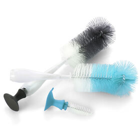 Evenflo 2-in-1 Bottle Brush 2-Pack - Teal/Gray