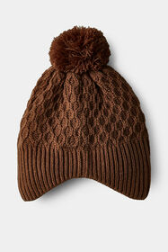 Bonnet Pompom Brun P&acirc;le RISE Little Earthling