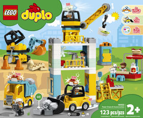 LEGO DUPLO Town La grue et les engins de construction 10933 (123 pi&egrave;ces)