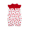 Snugabye Girls-Strawberries Romperwith Ruffle Red/White 9-12 Months