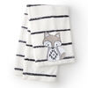 Levtex Baby Bailey White Charcoal Stripe Plush Blanket