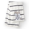 Levtex Baby - Couverture en peluche rayée blanche et charbon Bailey.