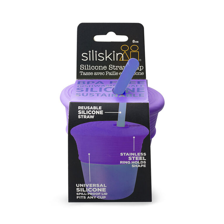 Universal Straw Cup 8Oz 1 Pack, Purple Cup