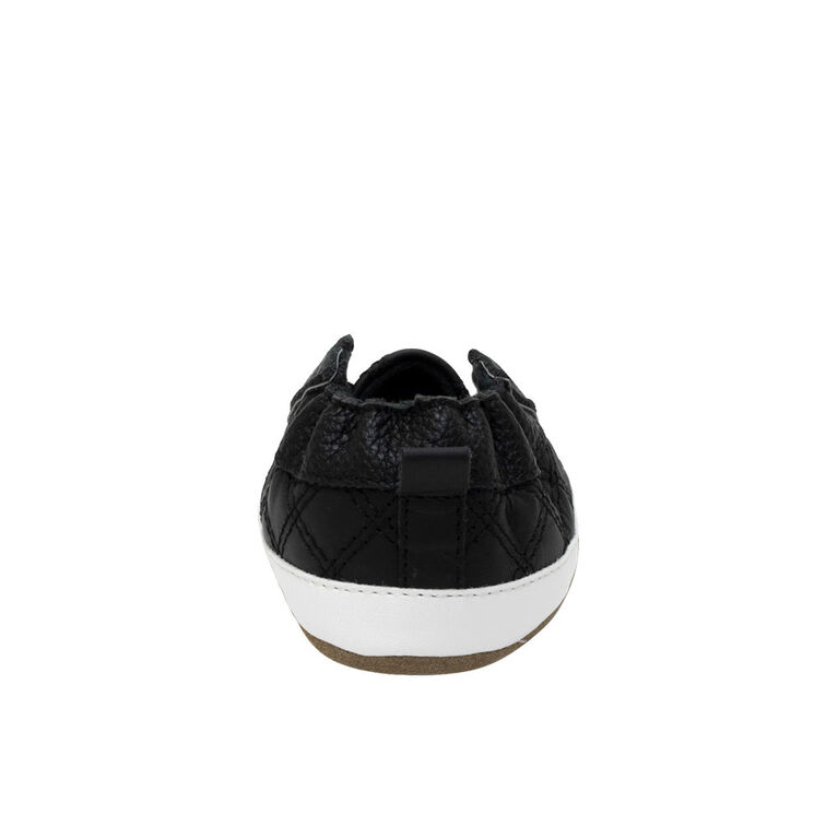 Robeez - Soft Soles - Stylish Steve - Black Leather - 0-6 months