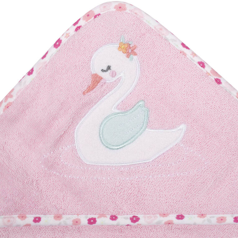 Koala Baby 2-Pack Hooded Towel, Pink Swan and Fish