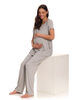 Chloe Rose 2 Piece Maternity & Nursing Pant Set Grey M