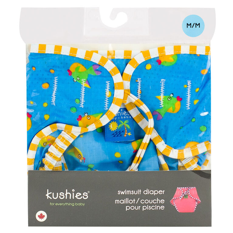 Kushies Swim Diaper, Medium - Goldfish Print