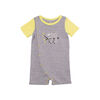 Snugabye Boys-Side Opening Romper- Grey/Lime Sloth 3-6 Months