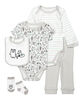 Baby Mode 5 Pièces Layette a mis boisé gris 6-9M