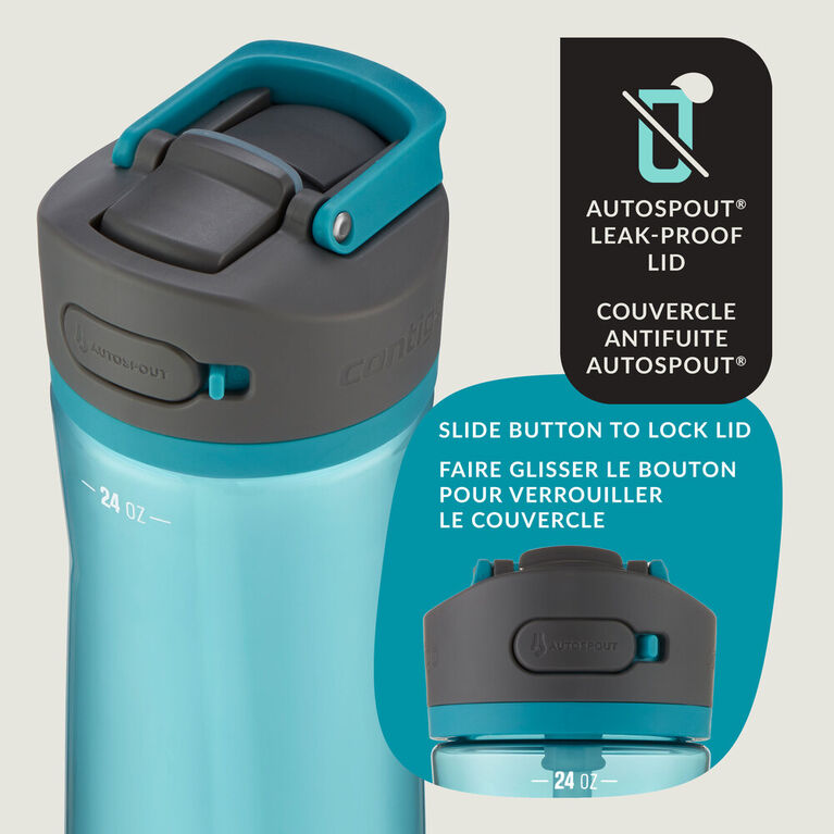 Contigo Ashland 2.0 Water Bottle with AUTOSPOUT Lid, Juniper, 24 oz