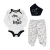 Harry Potter 3 Piece Layette Set - Black, Newborn.