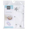 Kushies Drap Contour pour Poussette ou Panier Coton Flanelle Étoiles Grises