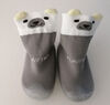 Tickle toes - Clear Sole & Grey Socks 3D Ears Bear Skids Proof Shoes 18-24 Months