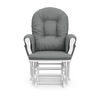 Storkcraft Hoop Glider and Ottoman - White with Gray