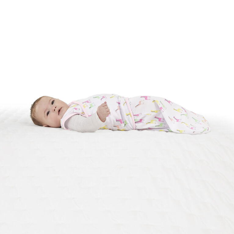 SwaddleMe 1 pack Arms Free Convertible Swaddle Wrap PINK GIRAFFE STAGE 2, 6-12 months