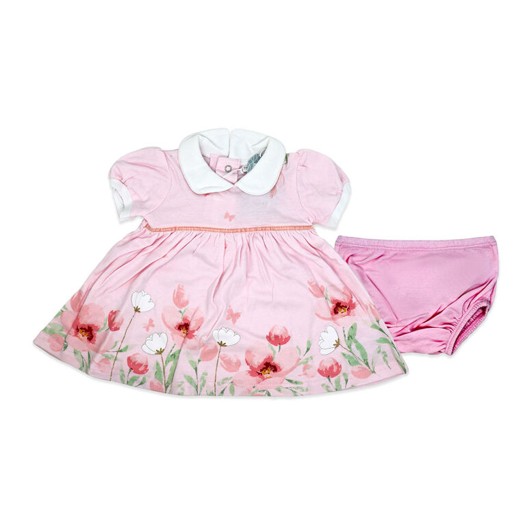 Rock a Bye Baby 2 Pièces robe ensemble : rose floral 3-6M