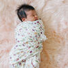 Red Rovr-Organic Cotton Muslin Swaddle Blanket - Mauve Meadow