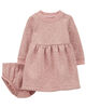 Carter's Leopard Fleece Dress Pink 