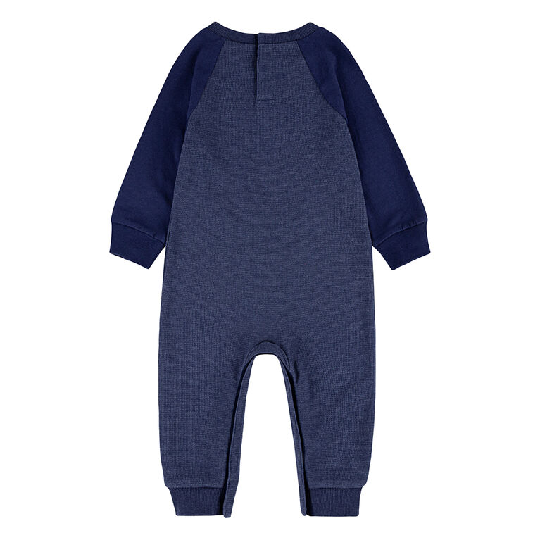 Levis Colorbocked Thermal Coverall - Peacoat Heather - Size Newborn