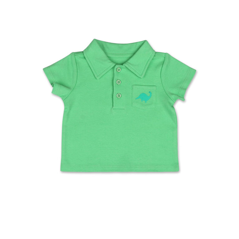 Chemise de golf manches courtes Koala Baby détail poche vert - 12 mois