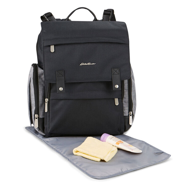 Eddie Bauer Places and Spaces Crosstown Backpack Diaper Bag - Black