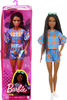 Barbie Fashionistas Doll #172 with Long Braided Black Hair, Heart Print Top & Shorts, Sneakers & Heart-shaped Sunglasses