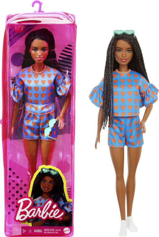 Barbie - Fashionistas - Poupée172, cheveux longs noirs tressés