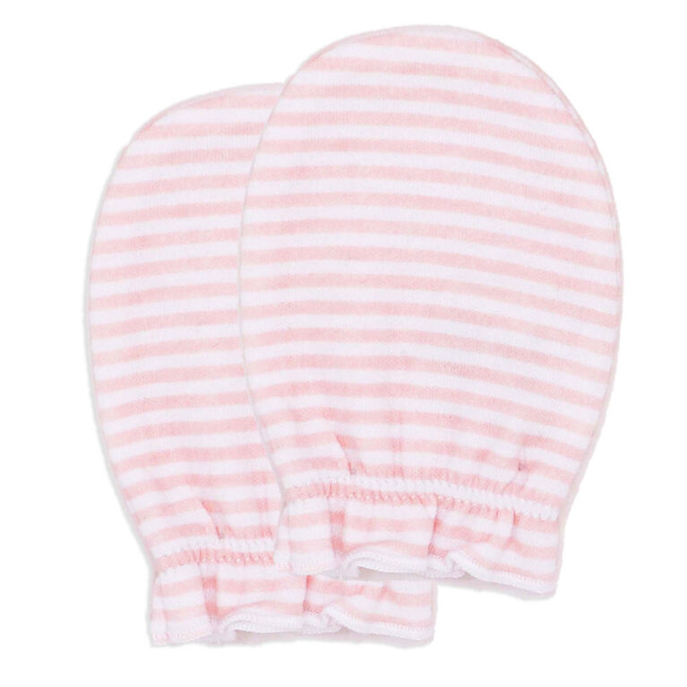 Naturelle 3 Pack Mitts: Pink 0-6M