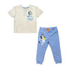 Bluey 2 PC Tee and Jogger Set Off White / Blue