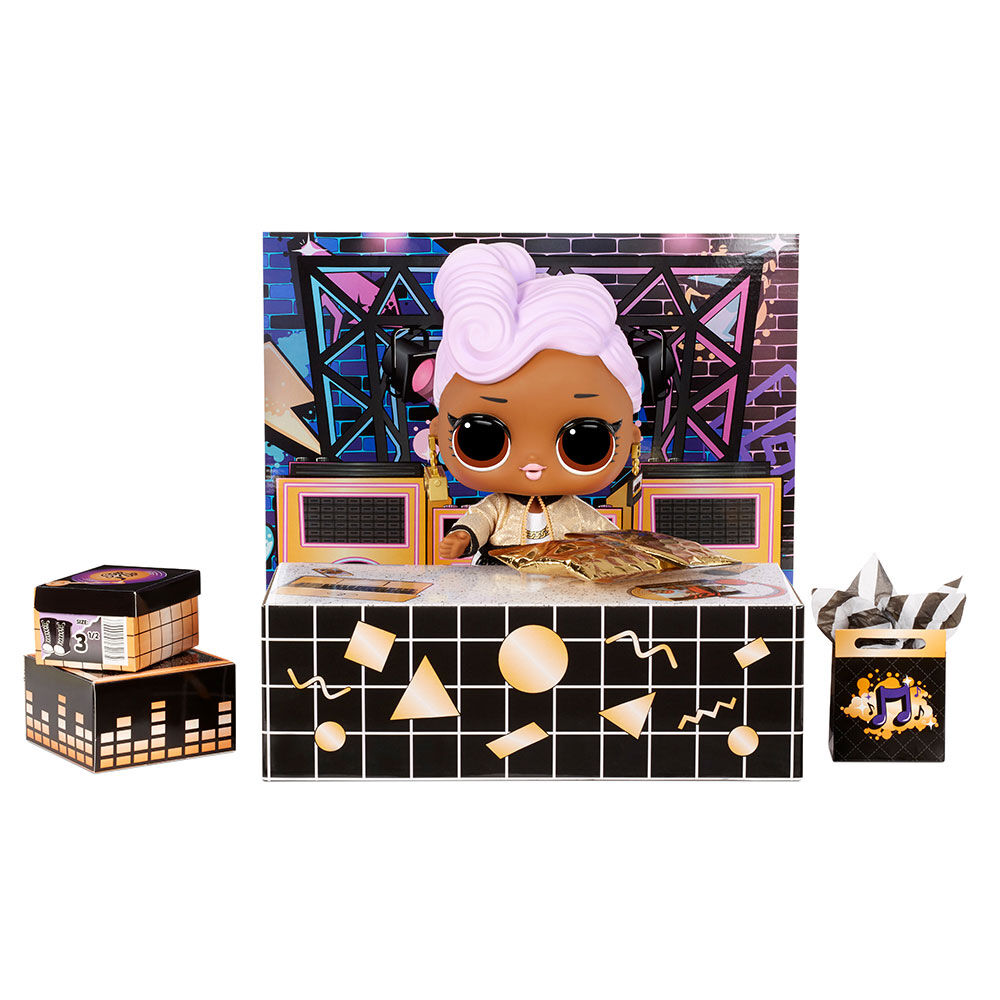 L.O.L. Surprise Big B.B. Big Baby D.J. 11 Large Doll Unbox Fashions Shoes Accessories Includes Playset Desk Chair and Backdrop Toys R Us Canada