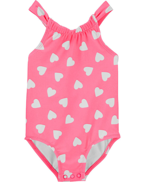Maillot de bain 1 pi&egrave;ce &agrave; c&oelig;ur Carter&rsquo;s &ndash; rose, 24 mois