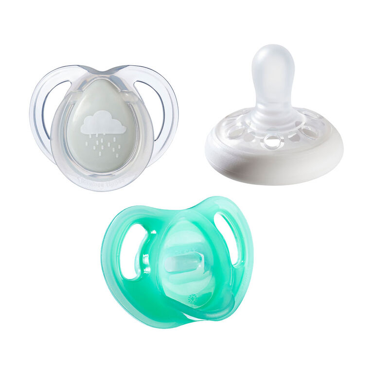 Coffret de sucettes mixtes Pick-a-Paci de Tommee Tippee (0-6m, 3 pièces)