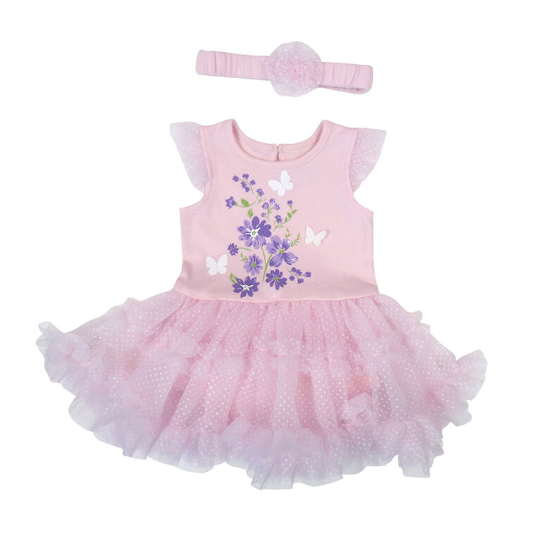 Rococo Robe Tutu et Bandeau - Rose, 6-9 Mois