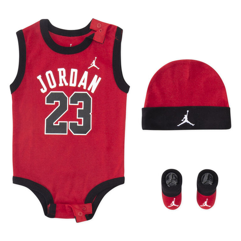 Ensemble Jordan - Noir/Rouge - Taille 0/6M