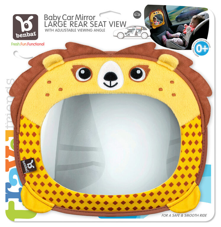 Miroir de voiture pour bébé Travel Friends Benbat - Lion / Jaune / 0-18 mois