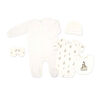 Rock a Bye Baby 5 Piece Ribbed Velour Set: White Giraffe