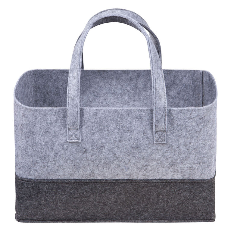 Sammy and Lou Light and Dark Gray Felt Storage Tote