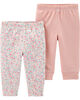 Carter's 2-Pack Cotton Pants - Pink, Newborn