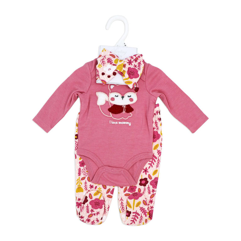 Sterling Baby 3 Pièces sur pied Ensemble : renard rose