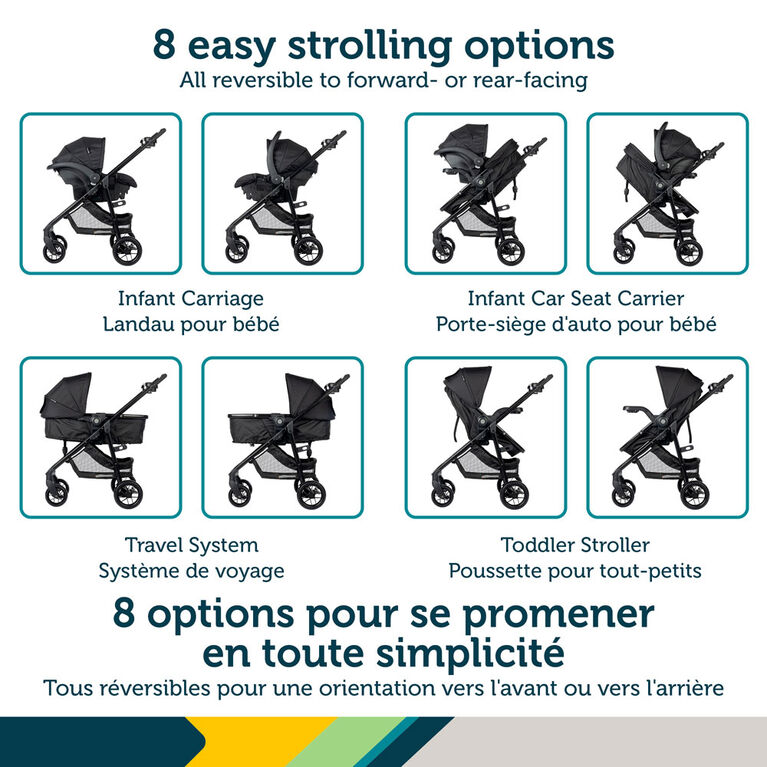Safety 1st Grow and Go Flex 8-in-1 Travel System - Alloy