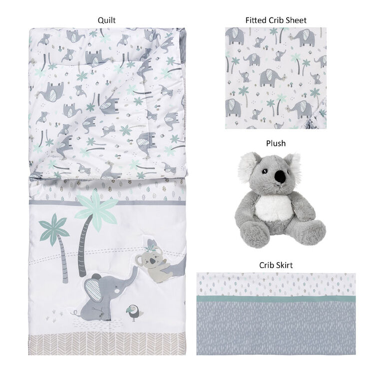 Ellie And Friends 4 Pc Crib Bedding