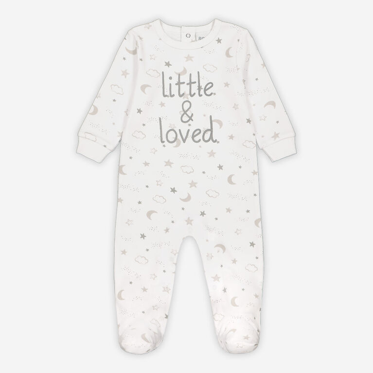 Rococo Footed Sleeper Grey