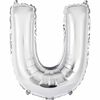14" Silver Letter Balloons - U