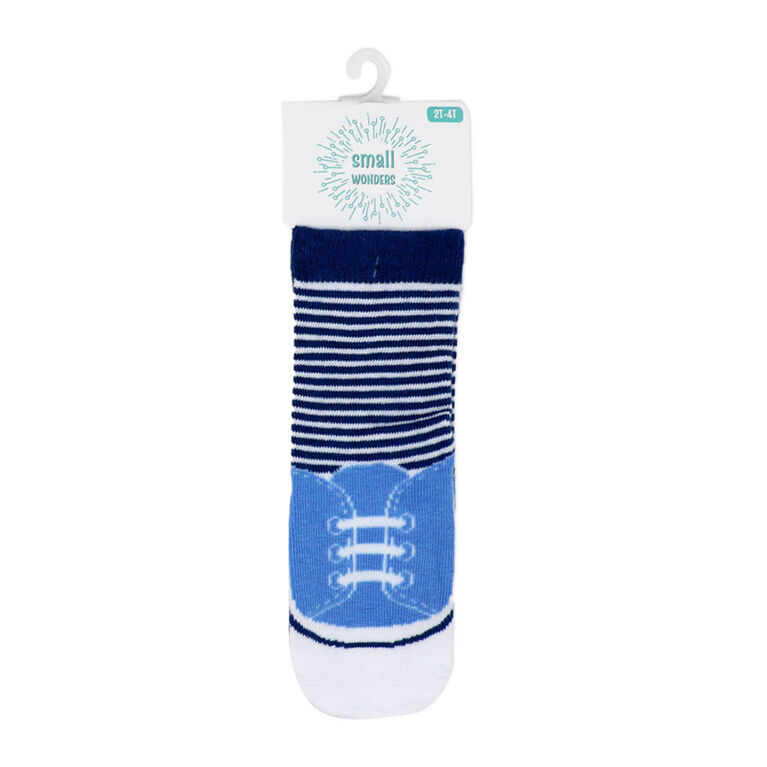 Small Wonder - Chaussette Tout-Petit, Baskets Bleues 2T-4T