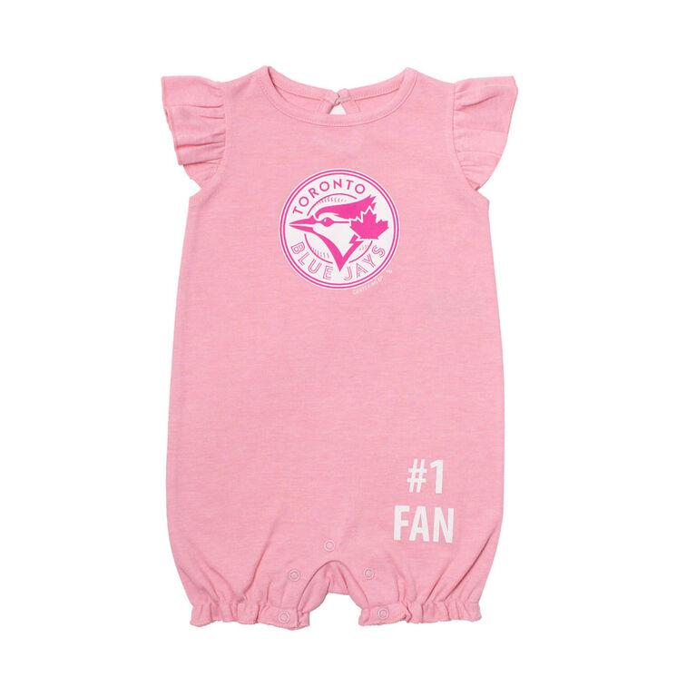 Snugabye - MLB - Ruffle Sleeve Romper - 3-6 Months